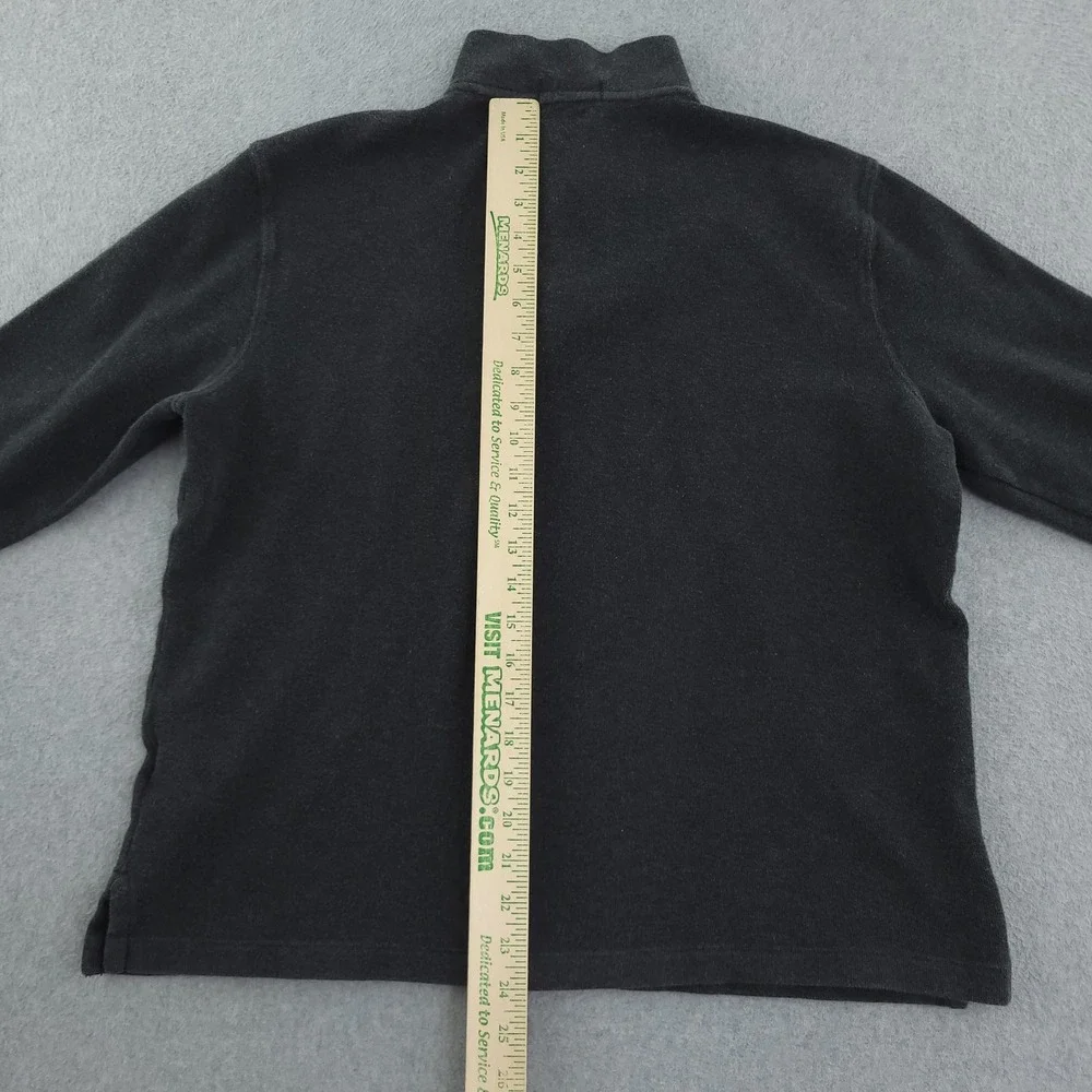 Polo Ralph Lauren Estate Rib Sweater Mens M Gray 1/4 Zip Mock Neck Pullover